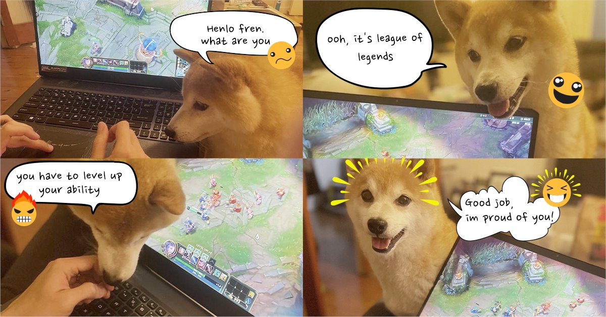 AustraliaMSI's tweet photo. ๐ถ Bork. Bork. What does your animal bestie do while you're playing games?
Our MSI shibe is teaching us how to play League of Legends and brightening up our lives!
๐๏ธ SHOP NOW: https://t.co/hicgK1vw78
#MSI #Gaming #Laptop #Shibainu #shibe #dogememes #doge #meme #msimeme https://t.co/Cq5Wa4AL4v