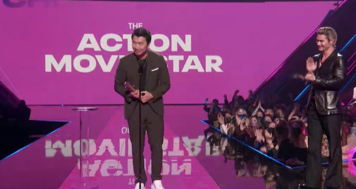 Started in stock photos, now he's here winning at the #PCAs. <a href="/SimuLiu/">Simu Liu</a> is The Action Movie Star. eonli.ne/3DBxlrT