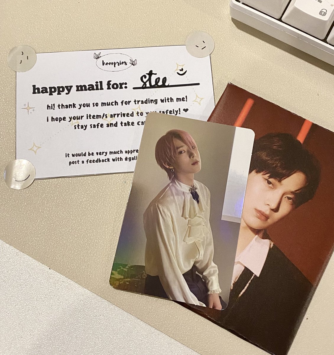 4deonnu's tweet photo. Κ #4deonnumail #4deonnutrades Ι
β thank u so much for trading w/ me @hoonprios π€ sunoo arrived safely!! π₯°
#galingkaynix https://t.co/V4QocnN0Ja