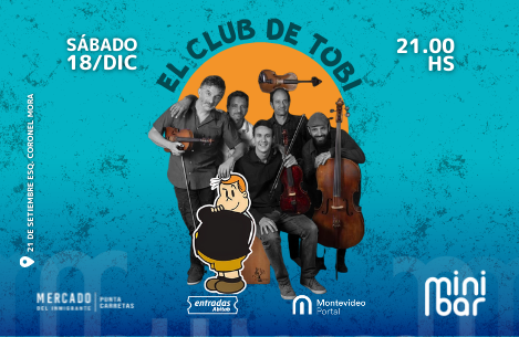 Despedimos el año el 18 de diciembre en MINI Bar!!! en el Mercado del Inmigrante (Punta Carretas). Entradas en venta en ABITAB y el IG de MINI BAR. Los esperamos!!!