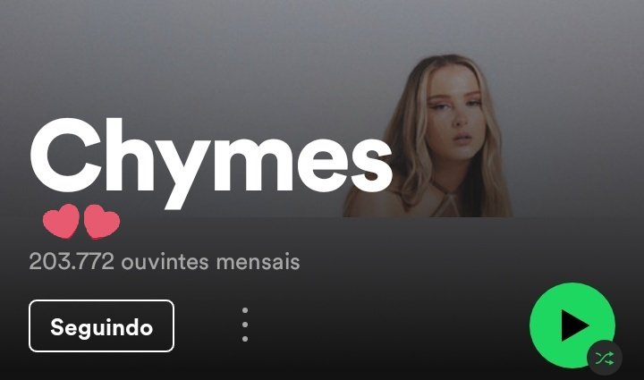 ChymesBrasil's tweet photo. 📈|| 07.12.21 - Hoje Chymes atingiu  a marca de 203.772K ouvintes mensais no Spotify!🔥

Congratulations, Princess👏🏻🎉

🔗https://t.co/Ug0CJHIFa9 https://t.co/KbHuD0rj3q