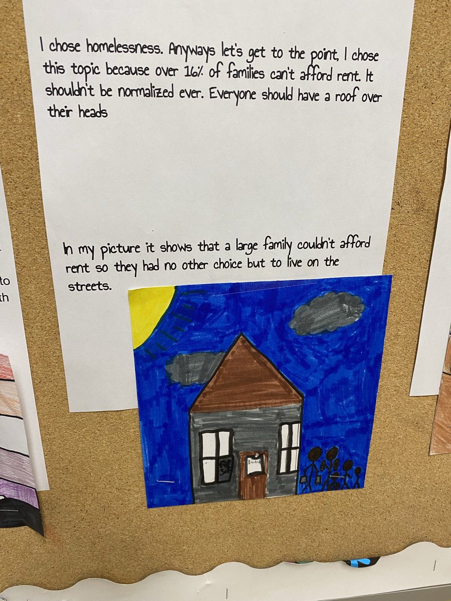 KellyStewartDa1's tweet photo. Amazing insight from grade 6 students @rocwrdsb ! School visits and wall art are a total privilege ❤️ #teach #socialissue #learn #studentinsight #gradesix #insight https://t.co/X30pmesHOW