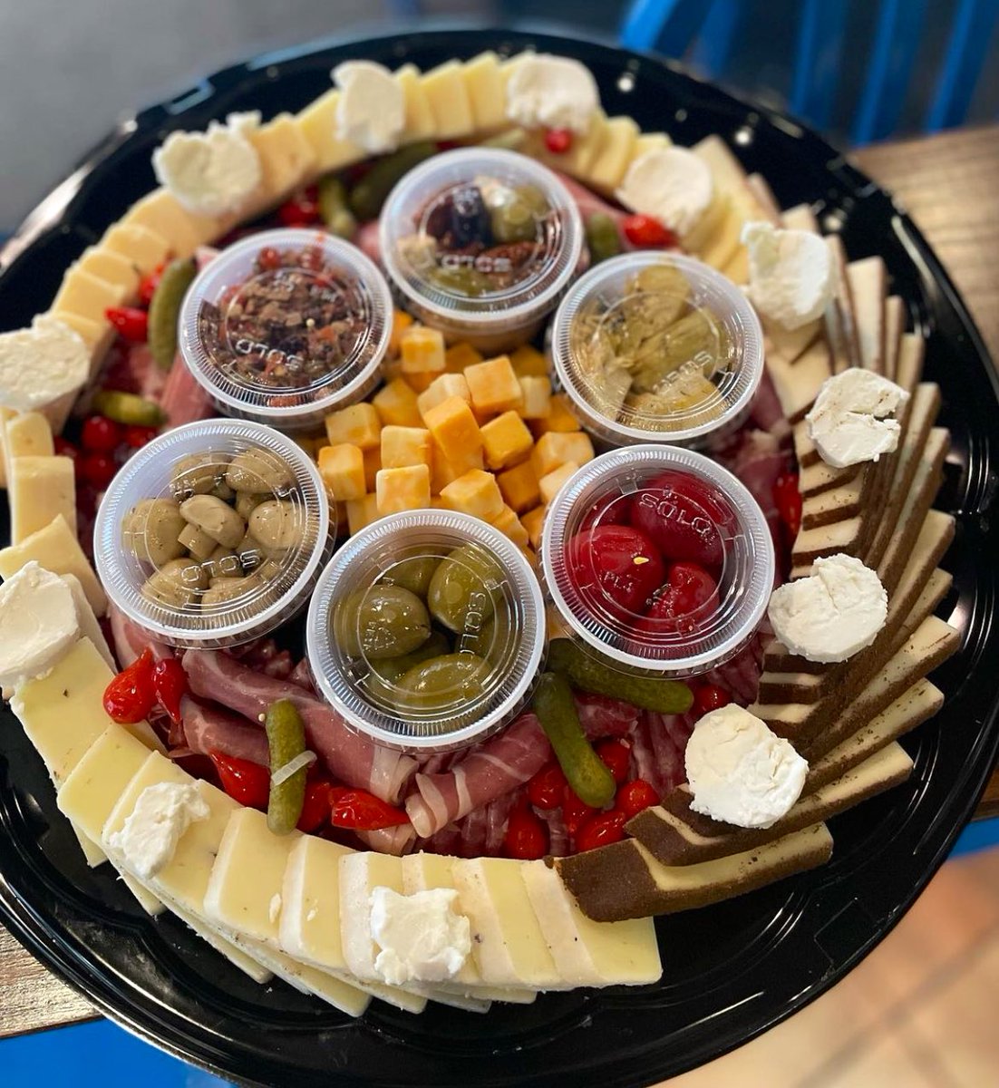 spokeskc's tweet photo. Sometimes we make things things other than breakfast burritos. Charcuterie to go? No problem. #spokeskc #spokescatering https://t.co/RzWrW5E59o