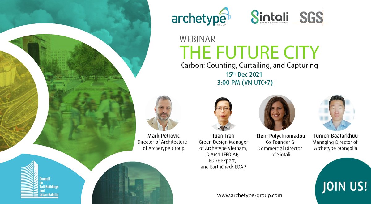 ArchetypeGroupe's tweet image. #ArchetypeGroup will be hosting a free webinar with 
@CTBUH &amp;amp; @SintaliLtd focused on #TheFutureCity and carbon in the architectural industry. 

Time: 15th December 2021 at 3:00 pm Vietnam Time (UTC +7)  

Reserve your seat now! ctbuh.org/events/ho-chi-…

#Shapingtomorrow