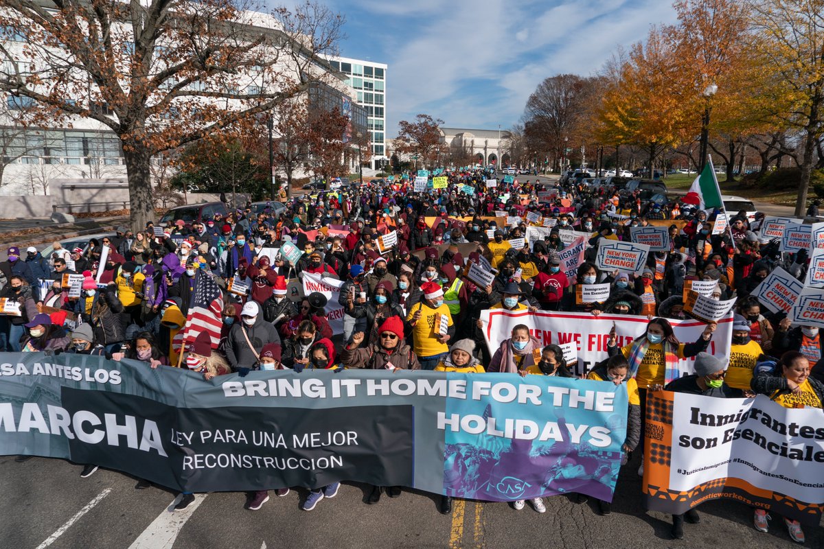Joseph Brusky (@josephbrusky) on Twitter photo .<a href="/VDLF_Action/">Voces de la Frontera Action</a> Immigrant rights activists & allies marched to the U.S. Capitol today demanding the Senate deliver on expanded access to healthcare, child care, and universal pre-K to all, protecting immigrants, and offering good jobs.
#BringItHomeForTheHolidays #BuildBackBetter .<a href="/VDLF_Action/">Voces de la Frontera Action</a> Immigrant rights activists & allies marched to the U.S. Capitol today demanding the Senate deliver on expanded access to healthcare, child care, and universal pre-K to all, protecting immigrants, and offering good jobs.
#BringItHomeForTheHolidays #BuildBackBetter