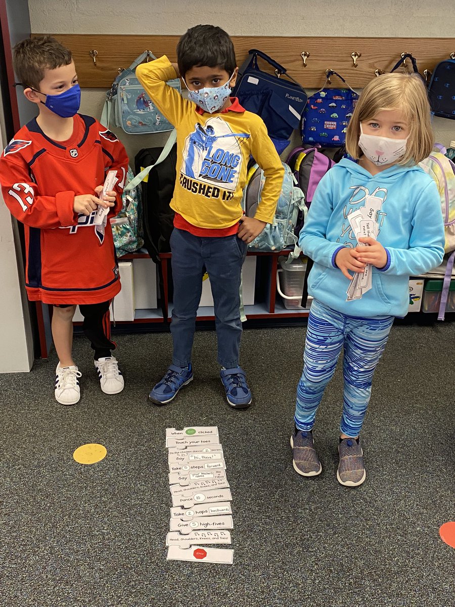 willa_mcgrath's tweet photo. #HourOfCode lesson + internet slowness + kindergarten = a fun afternoon of thinking flexibly, practicing unplugged coding, and lots of giggles! What started out as an unfortunate turn of events ended up lifting my spirits on a sluggish Tuesday afternoon. #AlwaysHaveAPlanB https://t.co/bOxnOTP6ul