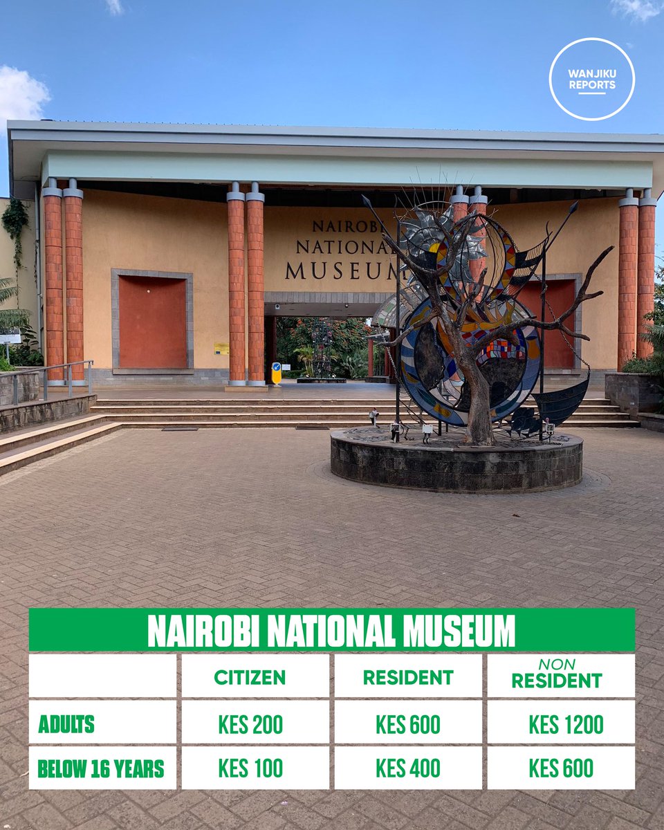 Places in Nairobi where you can hang out for under KES 1,000. 1. Nairobi National Museum
