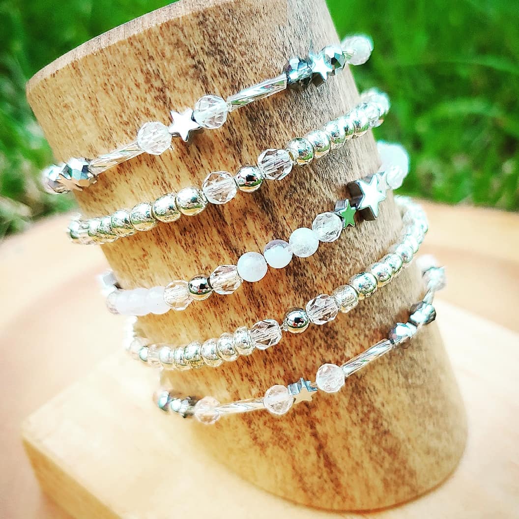 WhimsMoonlight's tweet photo. 💫 Starlight ��

Made with Snowflake Blue Lace❄ Agate and Hematite Stars
link in bio🤍 https://t.co/u5txiMa58x