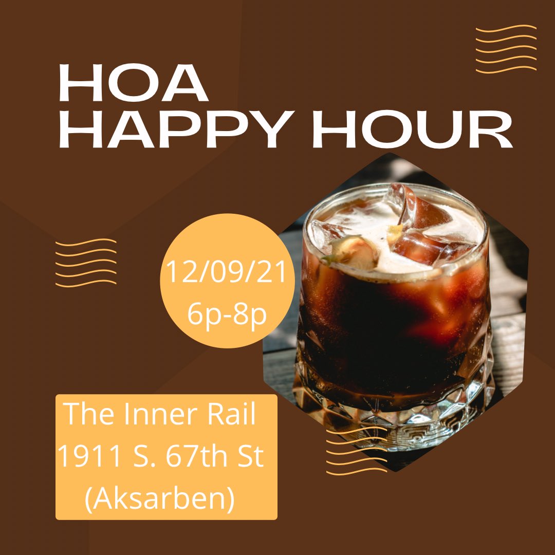 UNMC HOA (@unmchoa) on Twitter photo Join us for Happy Hour this Thursday from 6p-8p at The Inner Rail located in Aksarben! #happyhour #wellness #unmchoa Join us for Happy Hour this Thursday from 6p-8p at The Inner Rail located in Aksarben! #happyhour #wellness #unmchoa