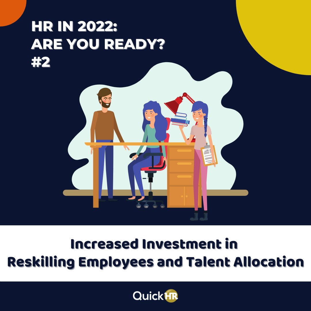 quickhrsg's tweet image. In 2022, HR will need to focus more on talent acquisition and retention. 

Boost employee engagement by creating clear and transparent career paths, prioritising diversity, and encouraging just-in-time recognition. 

#HRTrends2022 #FutureofHR #HumanResources #HRTech #QuickHR