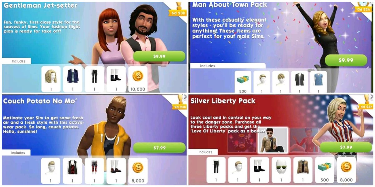 cantswimsimmer's tweet image. @SimGuruSanah @SimGuruSkye @SimGuruPlatypus please rerun any/all of this 4 packs in the next updates 🙏🏼 as male sim players only, badly needed this. we've been requesting this for some time now. i'm happy for Better Homes and Roses rerun so i'm hoping we'll get these too.
