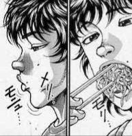 キャベツおかわり自由の定食屋で確認できただけで既に3回キャベツをおかわりしているマダム、キャベツの食べ方が刃牙 