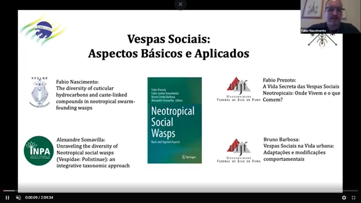 vworkshopiussi's tweet photo. The round table/mesa redonda: Vespas Sociais Neotropicais: Aspectos Básicos e Aplicados
Fábio Nascimento/ Fabio Prezoto 
Alexandre Somavilla/ Bruno Corrêa Barbosa
is available on YT: https://t.co/xQrNNvbzVq
@secbras @InsSociaux #vworkhopiussi #InsetoSociasiEmRede2021 https://t.co/8UcSVy00sB