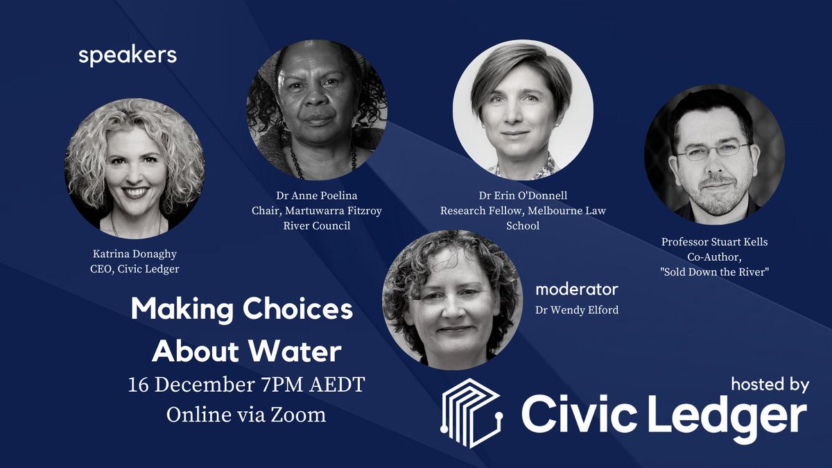 StuartKells's tweet photo. Looking forward to this important conversation about water in Australia: Making Choices about Water https://t.co/FJUGG4108G #SoldDownTheRiver @SDHamiltonVIC @text_publishing @latrobe @latrobebendigo @civicledger @LaTrobeBusiness https://t.co/2VOSM13Ntp