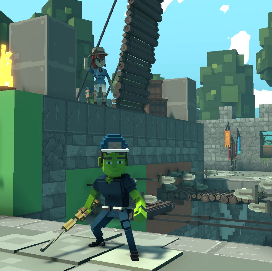 MLmicah's tweet photo. @TheSandboxGame Mary led me and encouraged me, but my camo got me through this fungeon! https://t.co/mI0t0IPUAv
