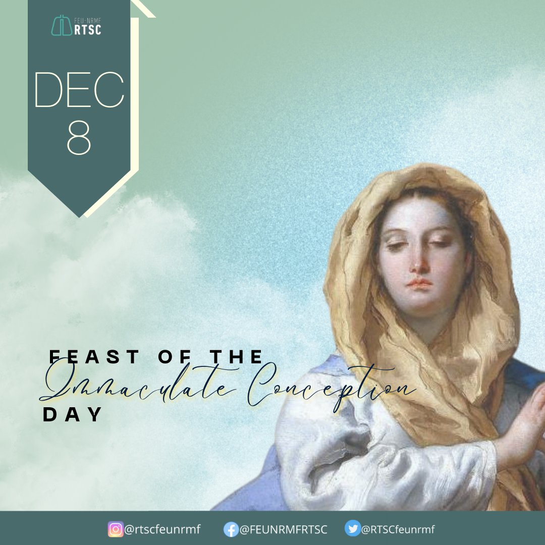 RTSCfeunrmf's tweet photo. The FEU-NRMF Respiratory Therapy Student Council is one with the country in commemorating the Solemnity of the Immaculate Conception of the Blessed Virgin Mary. https://t.co/F6LRi8oNhi