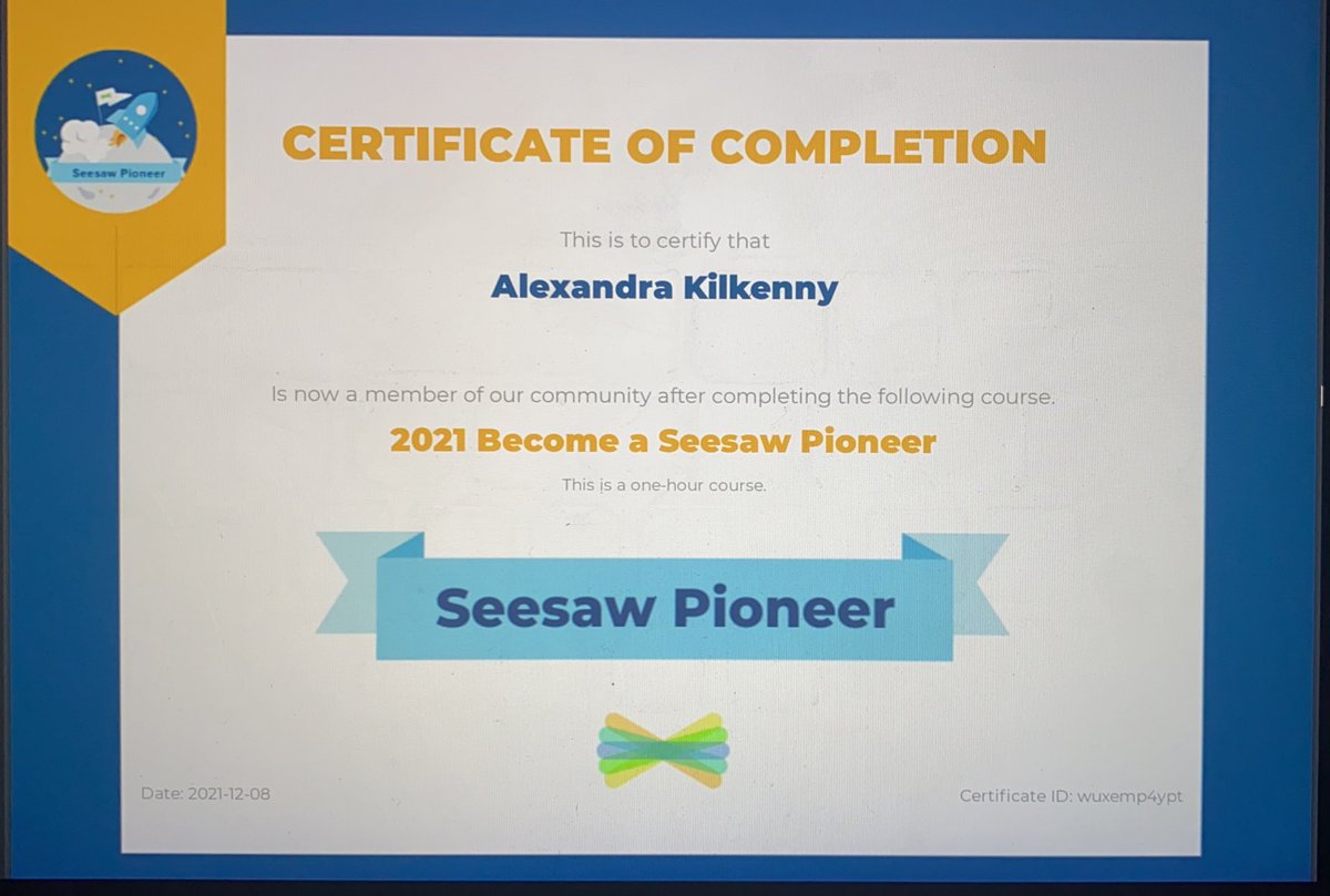 I learned a few new things this evening from a Seesaw Pioneer course that I can’t wait to try out in my classroom! 😊
