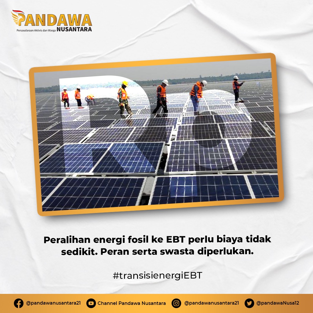 danihabibi07's tweet photo. peralihan energi fosil ke EBT perlu biaya tidak sedikit. peran serta swasta diperlukan #transisienergiEBT #transisienergiEBT https://t.co/KR5kA26tQP