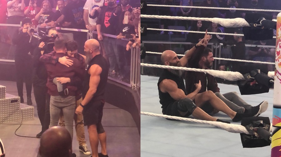 WrestlingNewsCo's tweet photo. Johnny Gargano and Kyle O’Reilly said goodbye to the fans after WWE NXT 2.0 went off the air https://t.co/H0tFP1vR3O https://t.co/c7bTeCiJjj