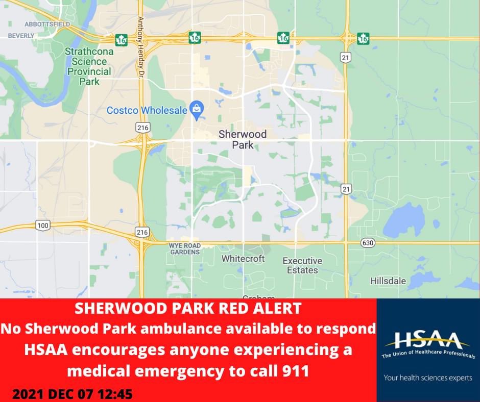 This has been a regular occurrence for our integrated Fire/EMS members. By leaving our community to cover for an already stressed and strained AHS EMS system, we are not able to provide adequate services for the residents of our own community.

#strathco #shwdprk #ahsems #ahs