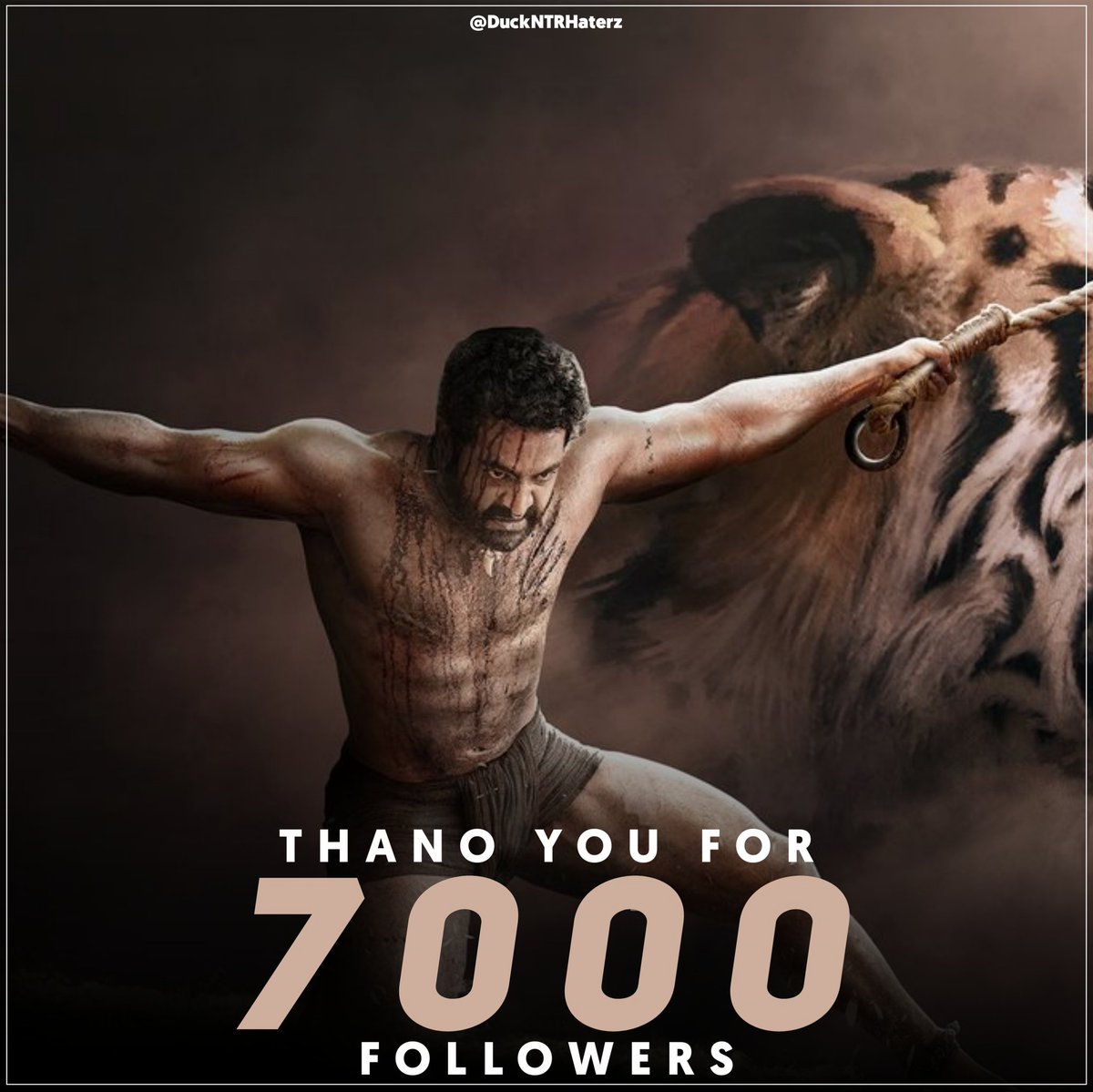 DuckNTRHaterz's tweet photo. Its 7k family

Tq for the support guys

Jai ntr ✊

#RRRMovieTrailer @tarak9999 https://t.co/nmpkV0WMVe