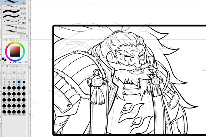 マテリアルのおかげで柴田さん描けた～～!! 