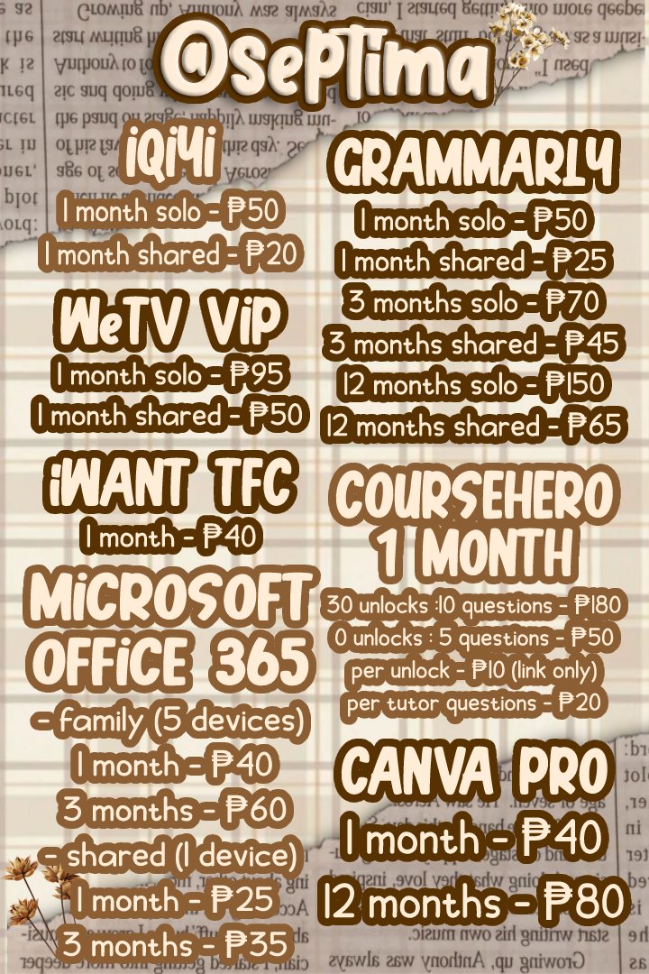 Septima_3456's tweet photo. Available always ✨Updated Pricelist
for orders — dm @Septima_3456

Note: All āccōūnts are full warranty.
Quote in my shop: 
❝ auto hard pass sa rude buyers ❞ https://t.co/I1SEMwJJUk