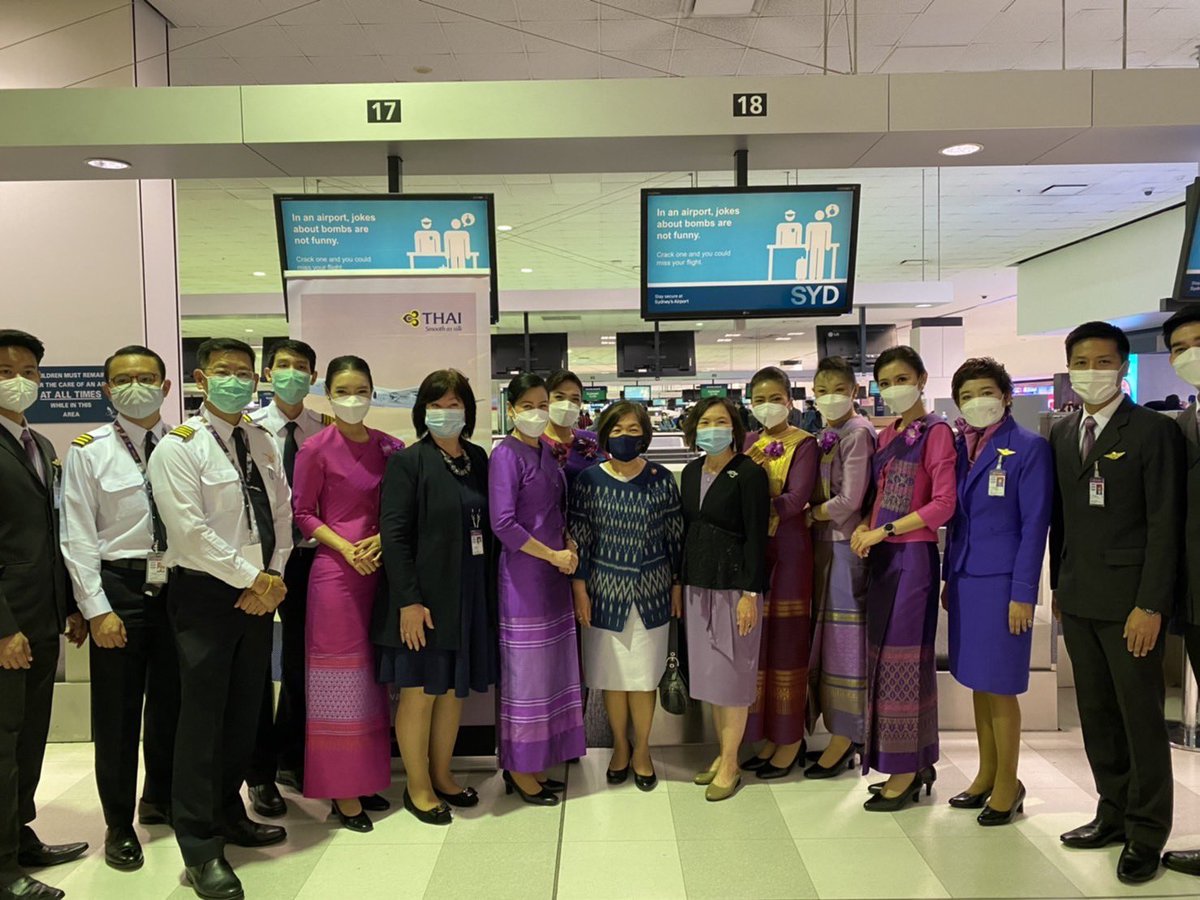 HugThailand's tweet photo. Celebrating THAI’s inaugural direct flights between Sydney and Phuket today. ✈️ The airline will operate a three-weekly service on this route.
#HugThailand #AmazingThailand https://t.co/hEAZdvsSUp