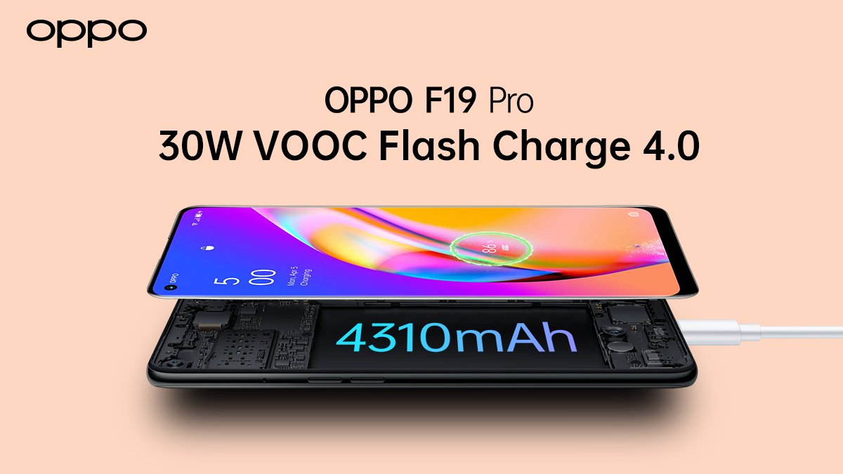 OPPOSriLanka's tweet photo. Save Time with OPPO F19 Pro's 30W VOOC Flash Charge 4.0.
OPPO F19 Pro | Rs. 69,990
Know more: https://t.co/EnQJAiq4EG

Buy now from islandwide Abans, Singhagiri, Dialog showrooms, OPPO authorized dealers, Daraz and Buy Abans online stores.
#OPPOF19Pro #FunWithEveryShoot https://t.co/kLj8N7T5wo