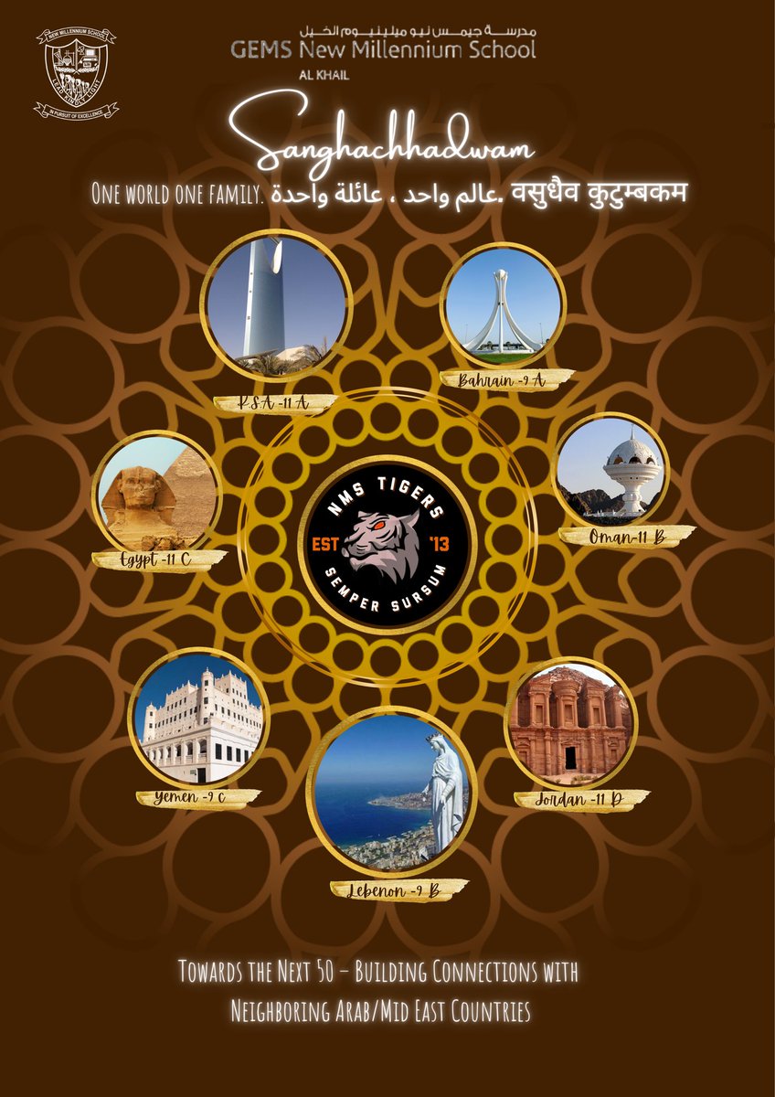 Sanghachhadwam One World One Family! Keep tune to see how senior school students explores the Arab heritage as we celebrate World Cultures Week <a href="/Fatima_Martin/">Fatima Martin</a> <a href="/ChristineDeNor1/">Christine De Noronha</a> <a href="/GNMS_Tigers/">GNMS_Secondary Tigers_Semper Sursum</a> <a href="/TeresaRusten/">Teresa Rusten</a> @ZaufashanT <a href="/AJohn2590/">ann_john</a> <a href="/SumiBinny1/">Sumi Binny</a> <a href="/vandu18oberoi/">Vandana Oberoi</a> <a href="/mashanazeem1/">Masha Nazeem</a>