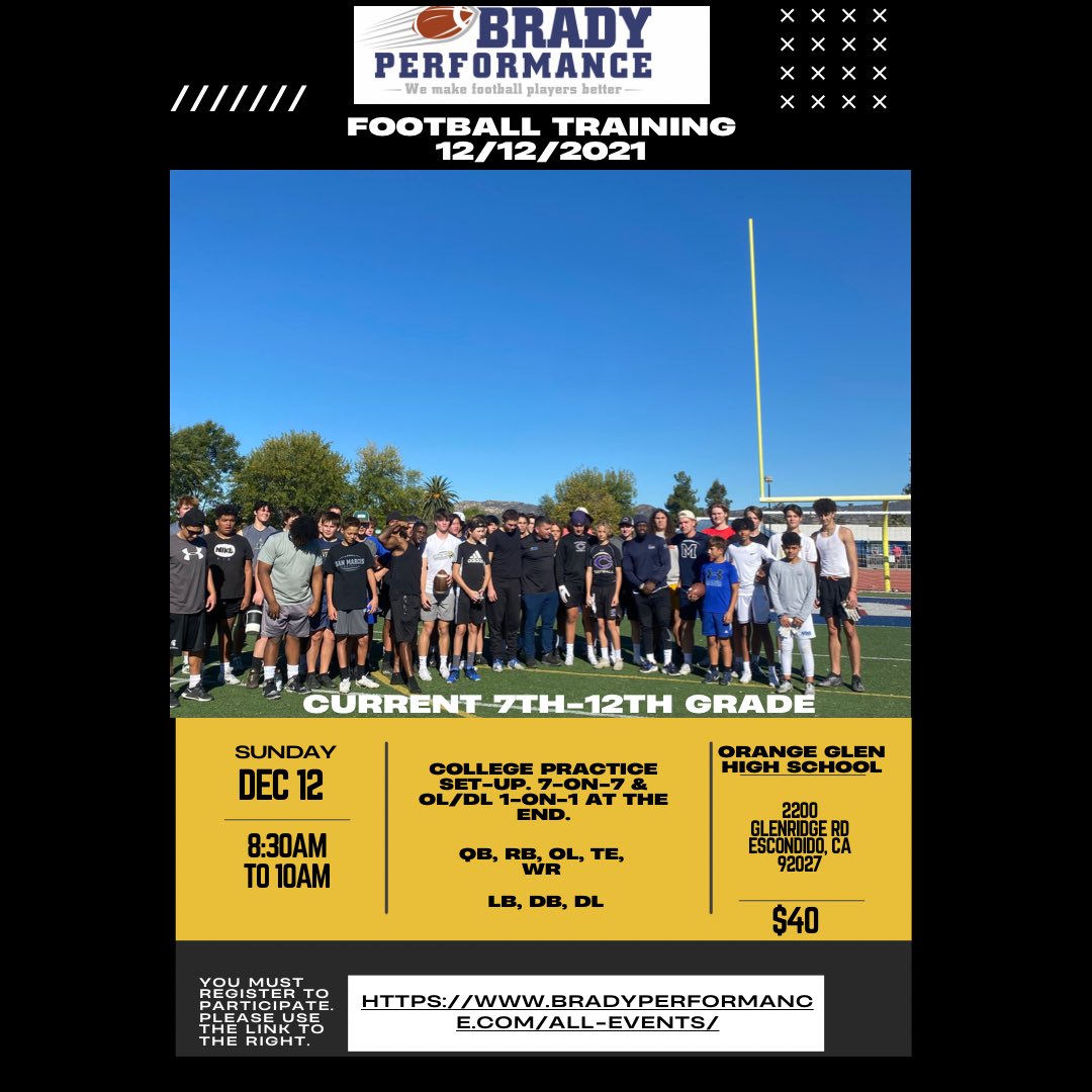 CoachDougBrady's tweet image. Let’s get to work!! bradyperformance.com/all-events/ #quarterbacktraining #runningbacktraining #receivertraining #offensivelinetraining #defensivelinetraining #linebackertraining #defensivebacktraining #tightendtraining