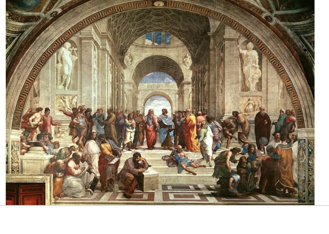 BurwitzMathCMS's tweet photo. My Math8 students had some great conversations and ideas today about Pythagoras and other scientists/philosophers/ mathematicians.  All the famous people “photo shopped” onto a canvas by Raphael circa 1500’s. Gotta love when math and art come together! #iteachmath https://t.co/55sYnrbEmr
