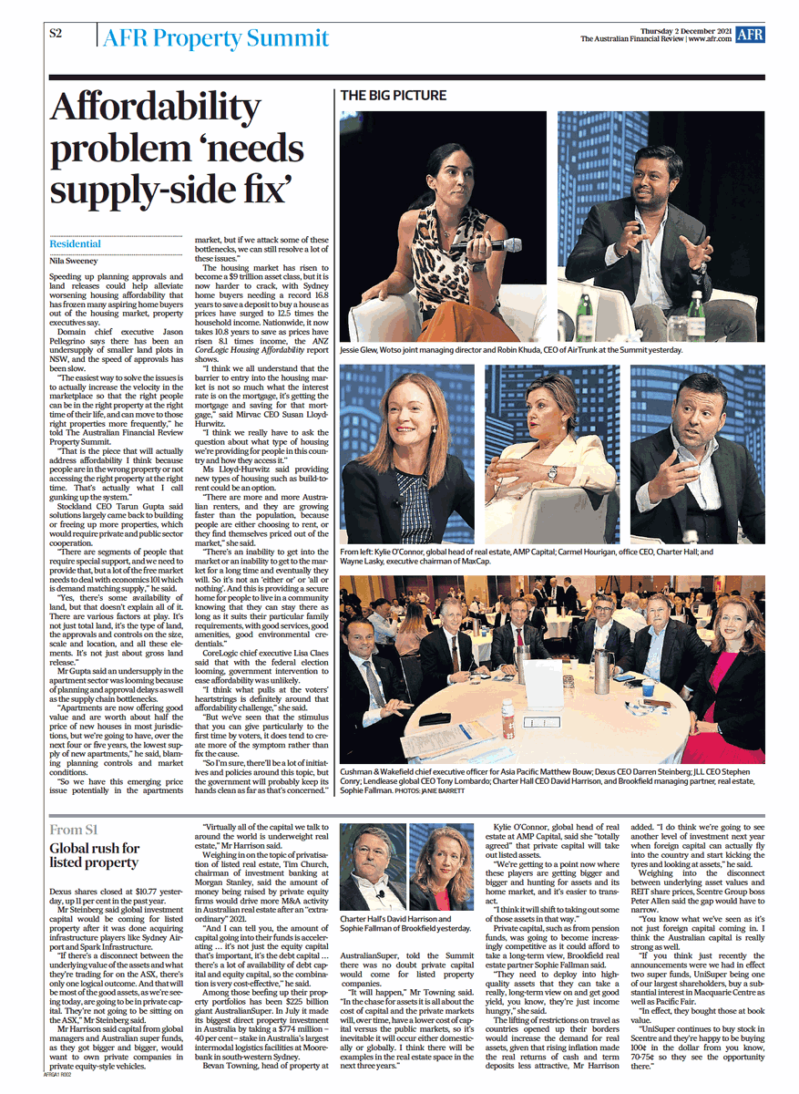 MaxCapGroup's tweet photo. CENTRE STAGE | It was a stellar lineup at the annual The Australian Financial Review Property Summit in Sydney yesterday.

MaxCap Founder and Executive Chairman, Wayne Lasky was pleased to be part of the discussion. https://t.co/604BU6NqQn