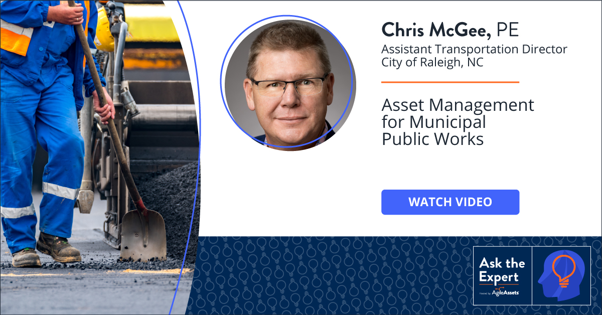 AgileAssets's tweet image. In this Ask the Expert video, Chris McGee, PE, from the City of Raleigh, explains how implementing a preservation-based approach to #AssetManagement has significantly reduced maintenance costs while increasing the lifespan of local #InfrastructureAssets. bit.ly/3t6WLbO