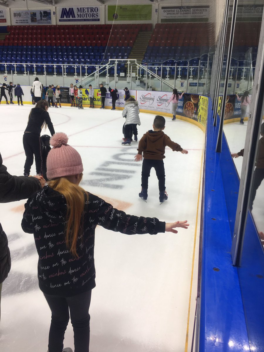 P4 showing off their ice skating skills⛸