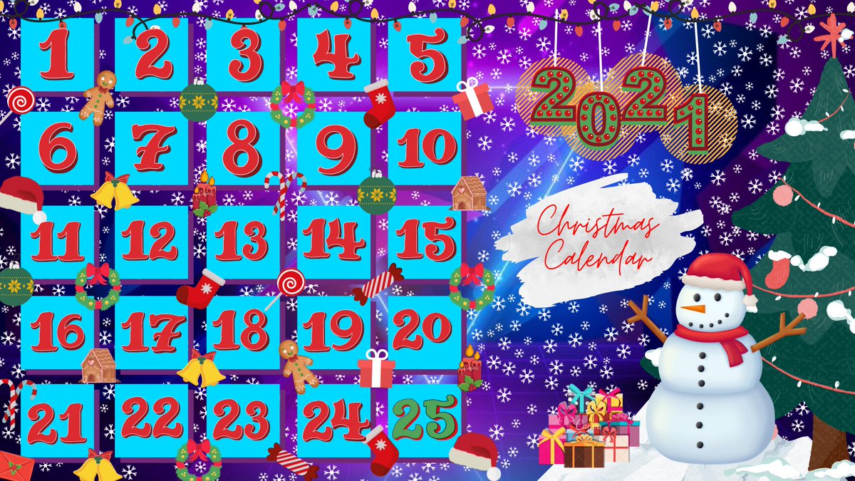 Had a really good break but now its time to hype up for #Christmas2021 🎄 and what is better than having an Advent calendar 🥳 
Use this template image (made using <a href="/canva/">Canva</a> ) and customize it with your own fun tasks using <a href="/genially_en/">Genially in English</a> 💜

Here's an example :-view.genial.ly/61b0640ae3eef3…
