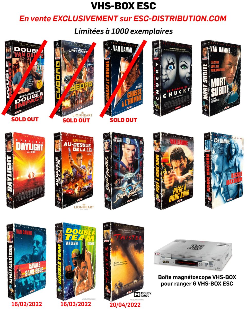 Boite Magnétoscope VHS BOX - ESC Editions