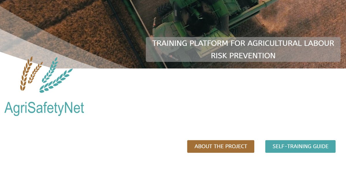 EU_OSHA's tweet photo. With climate change affecting agriculture more and more, farmers are constantly facing new #OSHchallenges.
AgriSafetyNet is a new training platform on safety and health & risks prevention for agriculture workers.
Free to access and in 7 EU languages: https://t.co/j3FnCob3fa https://t.co/jBmmtniHrC