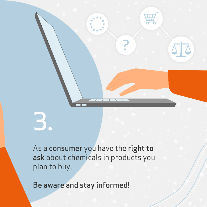 EU_ECHA's tweet photo. 🛍️🎁#Shopping online ahead of the holidays? 

👉🏻Be aware – know what’s in the products you buy and check that you can find info on the seller.

 🧑🏻🔎EU-wide inspections show that the vast majority of checked products sold online breach EU #chemicals laws. 

#SaferChemicals