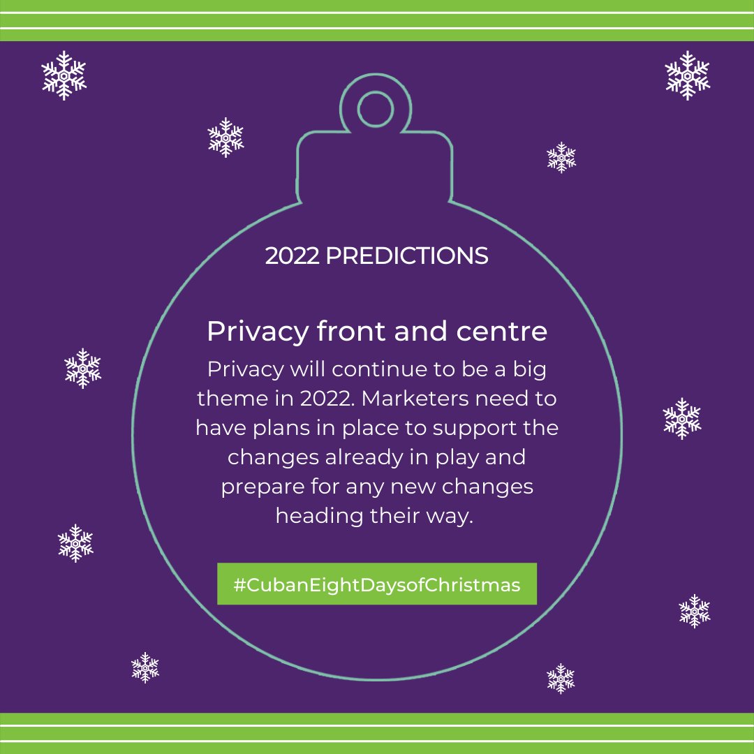 🎄🎁🎅 It’s day two of #CubanEightDaysofChristmas and today we’re sharing a 2022 prediction from <a href="/SparkPost/">SparkPost</a>, the industry’s most trusted email optimization platform… 

You can read our clients’ predictions in more detail over on our LinkedIn page: linkedin.com/company/230934…