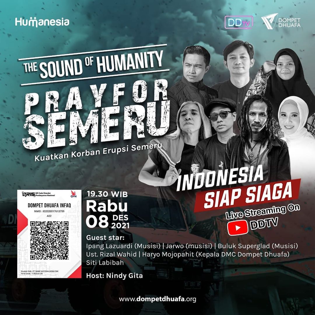 dompetdhuafaorg's tweet photo. 5. Rabu, 08 Desember 2021
Pukul 19.30 - Selesai
Live Streaming Youtube DD TV 👇🏿
https://t.co/O2lIv9tfPX
YUK, #BERANIBAIK untuk sesama.
#dompetdhuafa #BeraniBaik #humanesia #Indonesiasiapsiaga
#soundofHumanity
#PrayForSemeru https://t.co/WFxGKd2g27