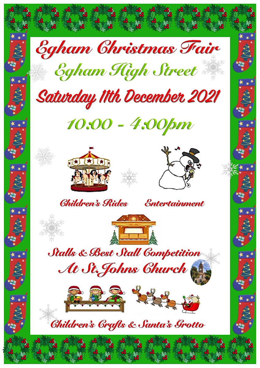 eghamchamber's tweet photo. Xmas Fair and Vegan market in Egham this weekend. Please note that the High Street will be closed to traffic on both days. #community #visitegham https://t.co/HRi4hlTG67