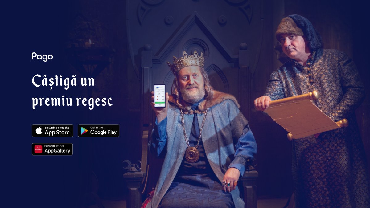 pago_app's tweet photo. [RO] Vodă îți arată cum poți câștiga un 👑premiu regesc! Vezi cum în aplicație sau pe https://t.co/IGf1NsI93x. #TreabaDesteapta #PagoApp https://t.co/n5vPOUCboM