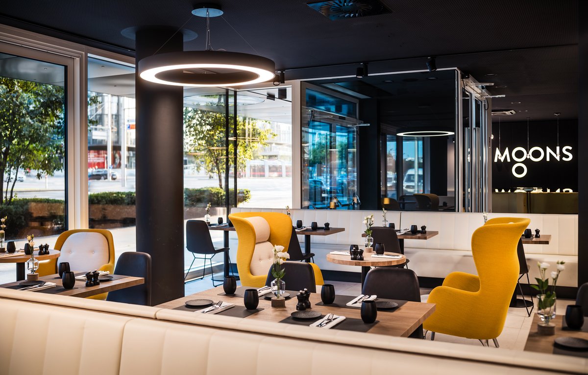 InfrasysPOS's tweet photo. We have gone live at the newly opened MOOONS Hotel Vienna as they get ready for a bigger and better comeback on the road to recovery. We are excited to help the guest-focused brand by MHP create efficient POS experiences via our enterprise solution.

(Property photos from Mooons) https://t.co/3NluvBYkwQ