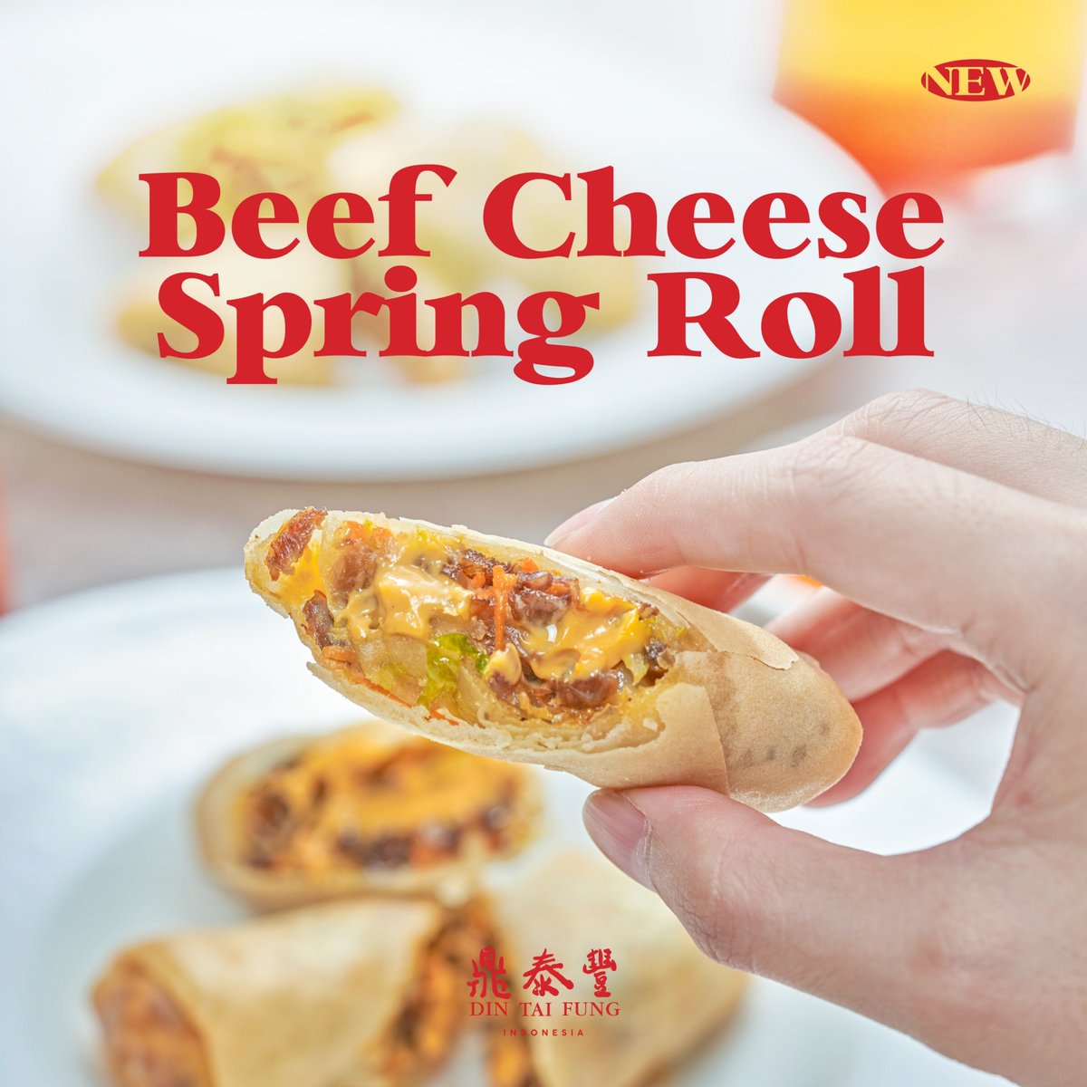 Please welcome Beef Cheese Spring Roll, our latest edition to the menu 🥳

The tender beef shank wrapped together with creamy cheese sauce, and fresh veggies such as carrot, lettuce, onion, and crispy thin spring roll skin create a harmonious fusion of unique taste.