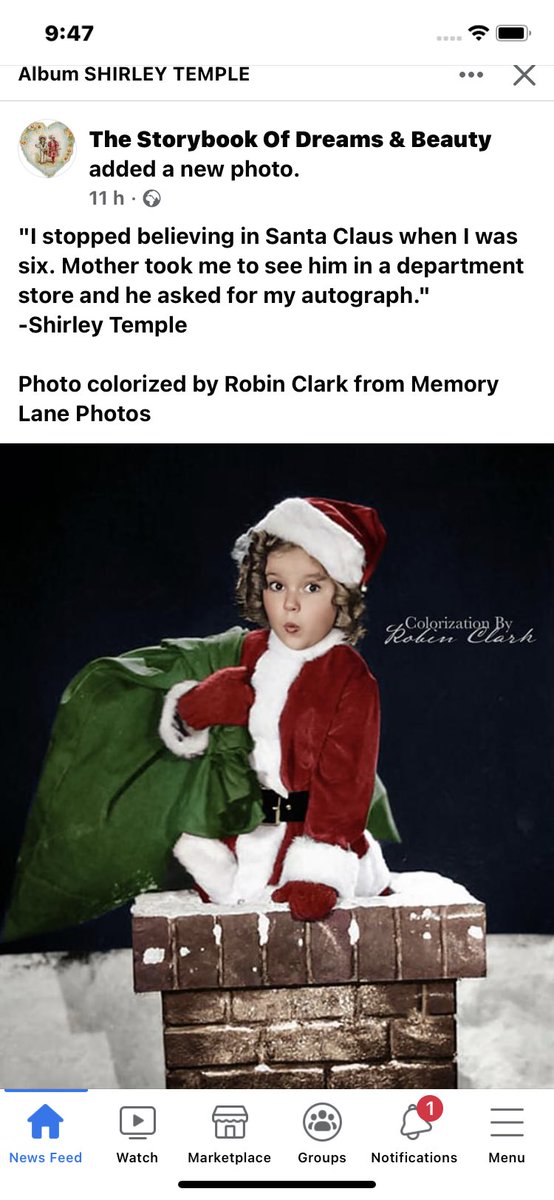 cumbriaoldrural's tweet photo. #SantaClaus #ShirleyTemple stolen from FB. ❤️❤️ #RobinClark https://t.co/T0BncDsArw