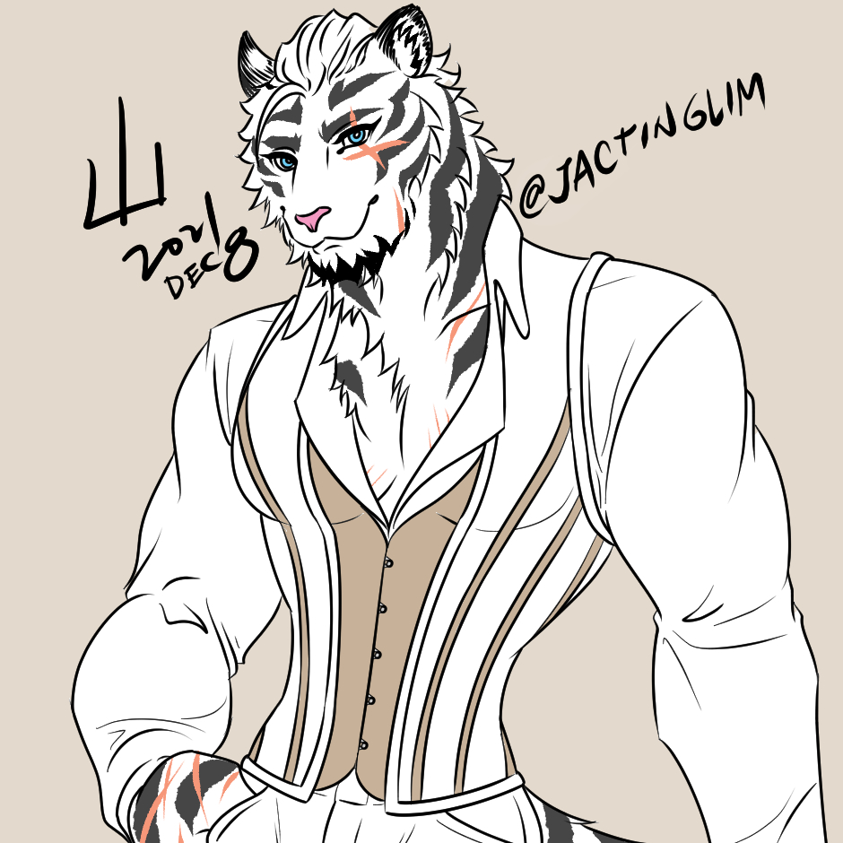 jactinglim's tweet photo. Saw a white formal outfit and wanted to see Mountain wear it #Arrknights https://t.co/JMP06Qn7fC