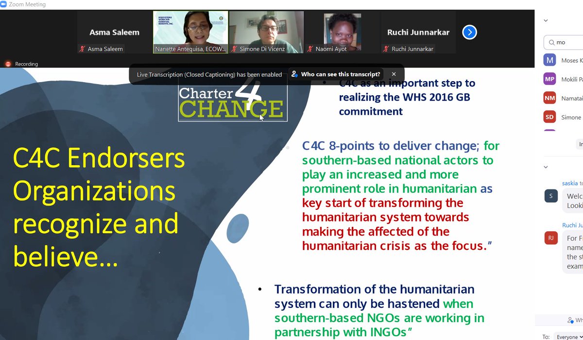 asmasch's tweet photo. It is super amazing to co-lead the C4C annual conference with peer agencies and the C4C secretariat #C4Cannualmeet @Charter4change @IRWorldwide @ceforduganda @ClareAtwine @AsifSherazi17 @saskiaharmsen @SmrutiPatel11 @HowardMollett https://t.co/cOrczsxSqo