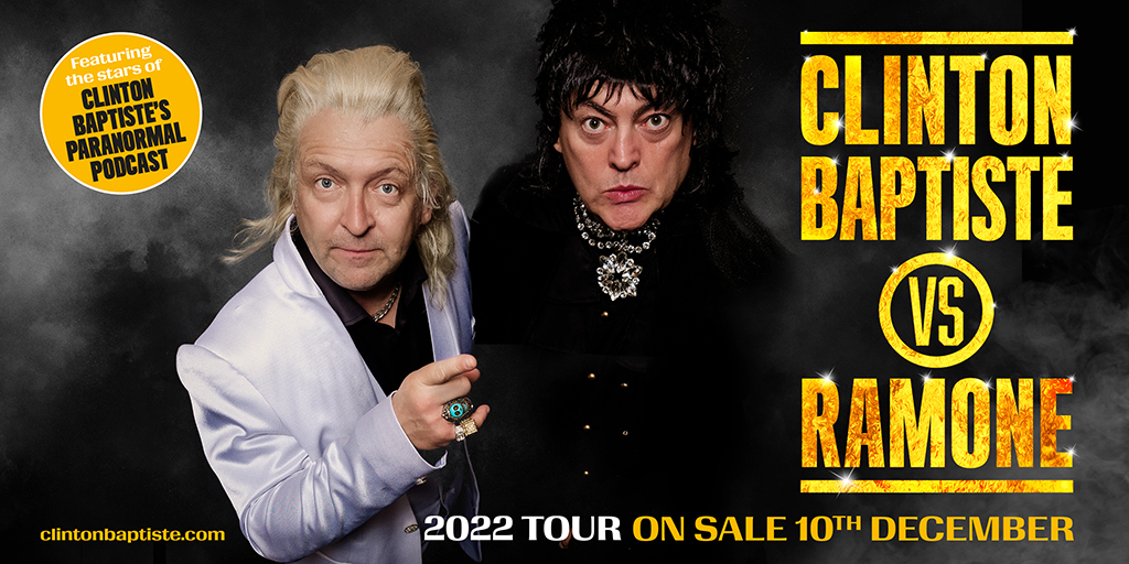 So excited to say that <a href="/RamoneTamine/">Ramone</a> and myself will be embarking on a UK tour Sep- Dec '22 with <a href="/McIntyre_Ents/">Phil McIntyre Entertainments</a>. Tickets on sale this FRI 10th! It will be fabulous and the PERFECT CHRISTMAS GIFT! #uktour #clintonbaptiste #ramone. Tickets will be at clintonbaptiste.com/live