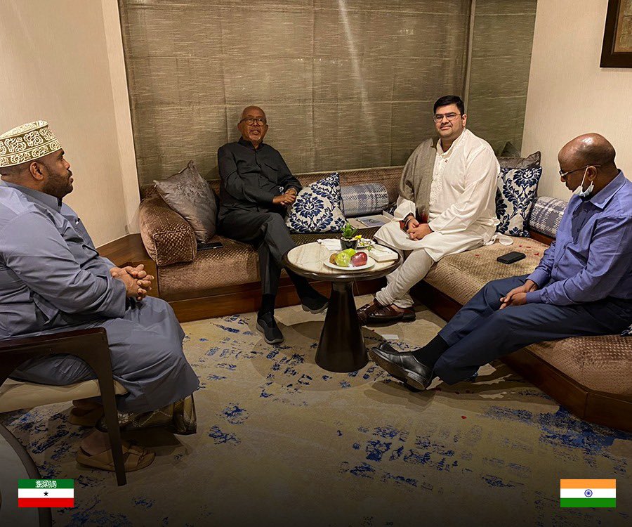 theDORinIN's tweet photo. I had the pleasure to welcome the vice president of republic of Somaliland His excellency Abdirahman Saylici to New Delhi. Education, healthcare etc were the main topics of discussion.  The VP extended an invitation to visit Hargeisa next year. 

#diplomacy @DucdeRoyan @BigBoyler https://t.co/Eb1frVVRA5